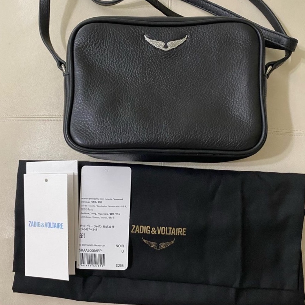 Zadig & Voltaire X-Small Wings Leather Camera Bag